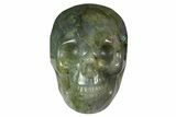 Realistic, Polished Labradorite Skull #116305-1